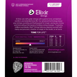 Elixir Nanoweb Acoustic Phosphor Bronze 16102 Medium 13-56